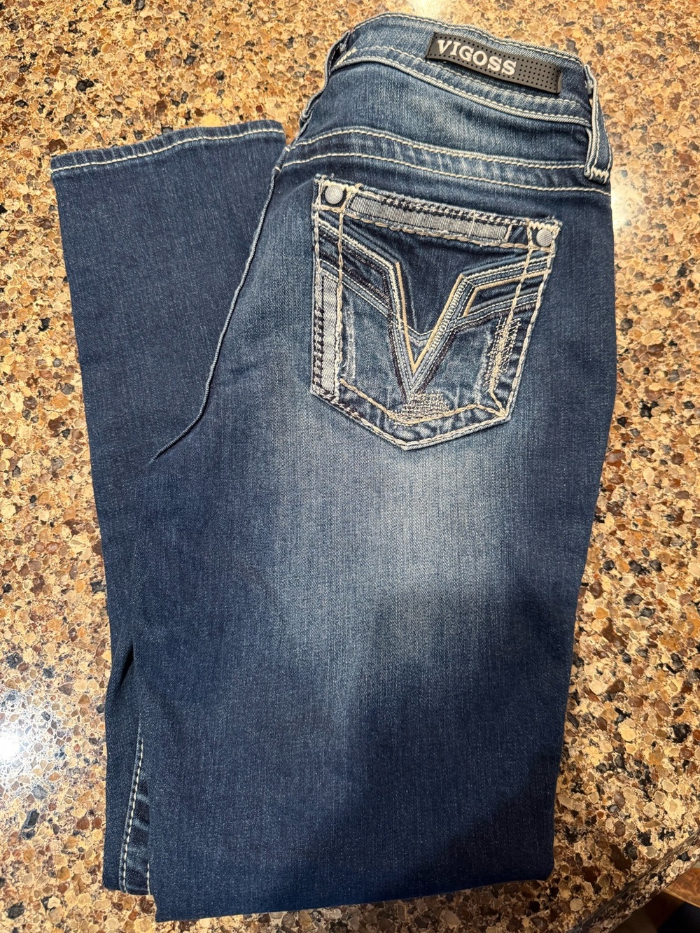 Vigoss Heritage Fit Jeans Size 4 L25 Y2K Heavy Stitch V Pocket